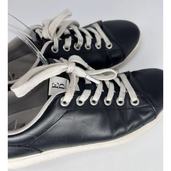 ED Ellen Degeneres Womens US Size 8.5 Chapala Sneaker Black Leather 38.5 EUR - Picture 3 of 7